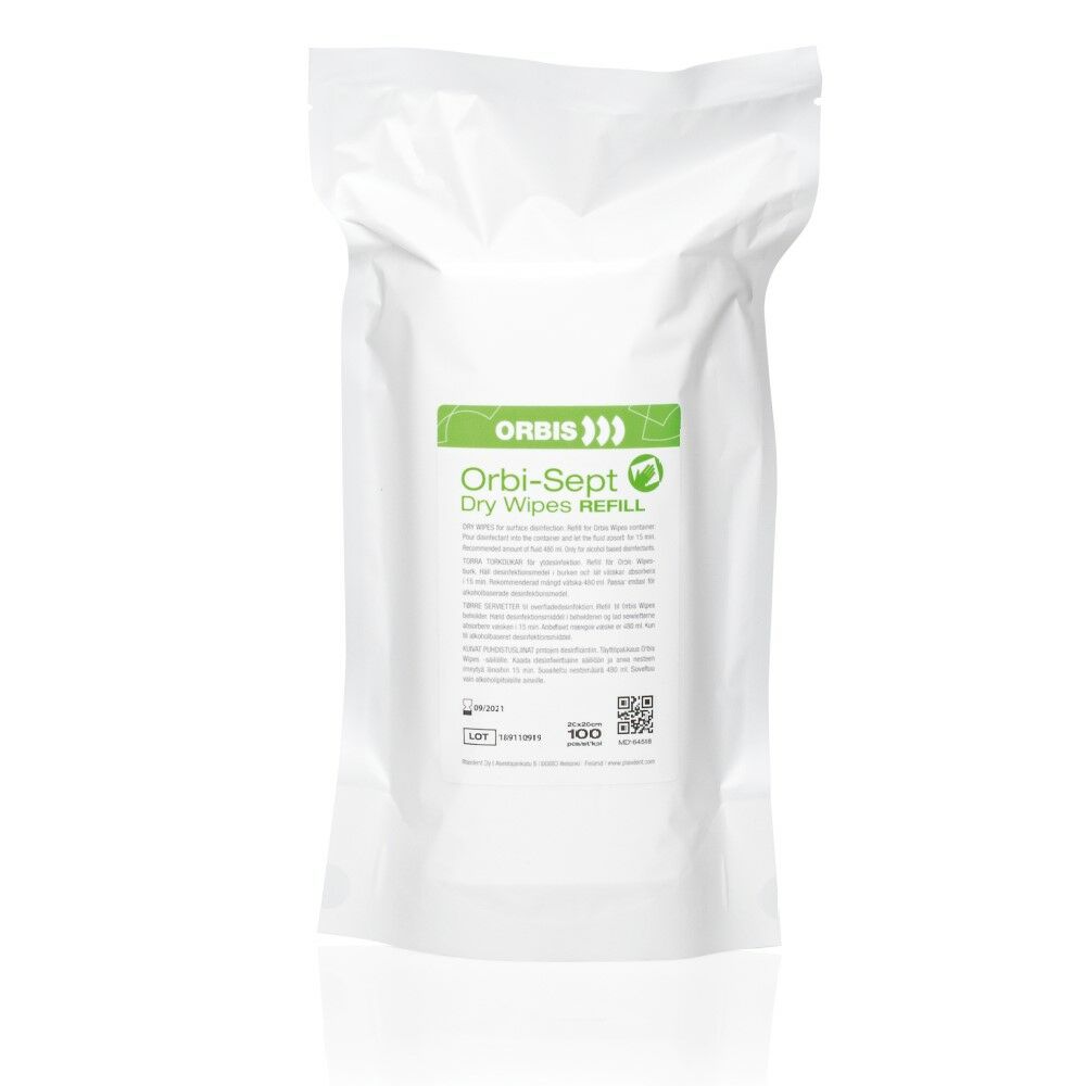 ORBIS Dry Wipespyyhintäliinat 20x20cm refill 1 x 100 kpl — FI1